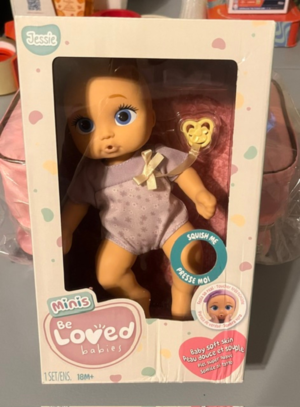 Be Loved Babies Minis Jessie Baby Doll Soft Skin Pacifier 18M+